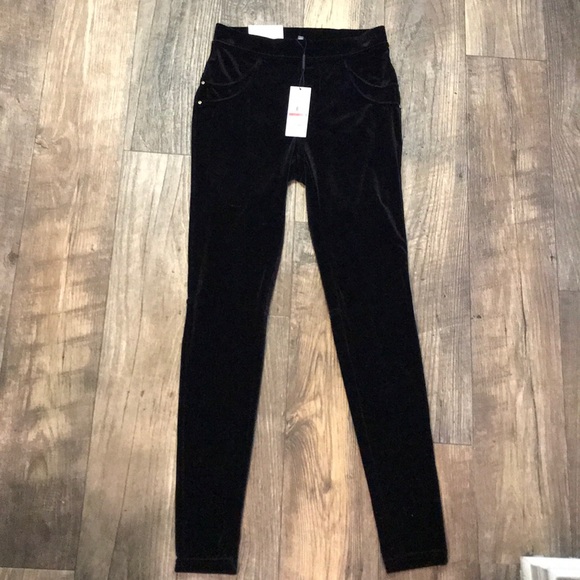 NWT CALVIN KLEIN X-SMALL MODERN VELVET LEGGING - Picture 1 of 7